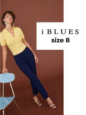 MARELLA iBLUES Navy Straight-Leg Trousers